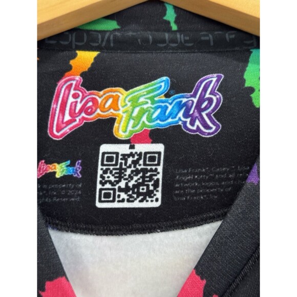 Lisa Frank Sweatshirt Womens Sz M Lisa Freak Full Moon Tie Dye Crewneck Cropped - Picture 3 of 7